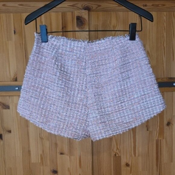 NWT FOR LOVE AND LEMONS STRAWBERRY TWEED SHORTS IN PINK SIZE S - Picture 7 of 9